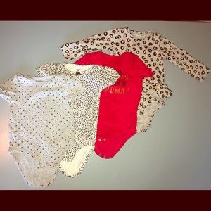 4pcs black and grey themed onesie set 13.99